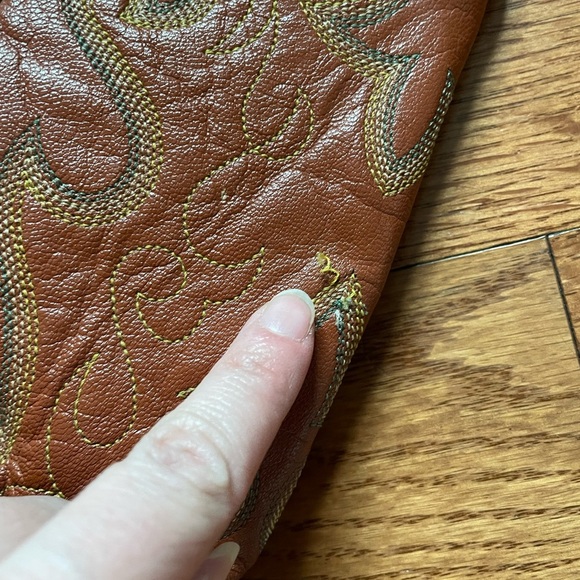 Dan Post Mens Red Exotic Leather Cowboy Western Boots 8.5D 2369 R Rodeo Festival - Picture 4 of 8